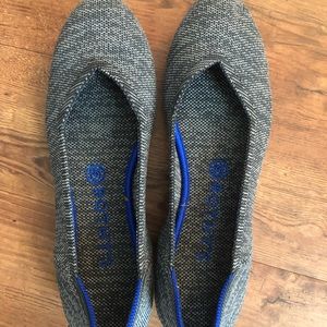 Rothy’s, grayish with pink sole. Never worn!